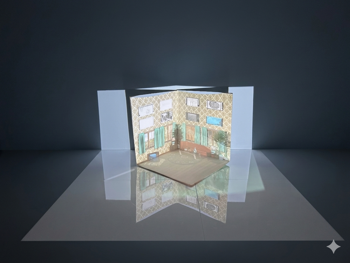 Final canvas origami projection surface